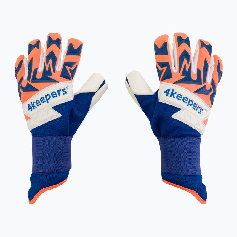 4keepers Equip Puesta NC guanti da portiere blu/arancio