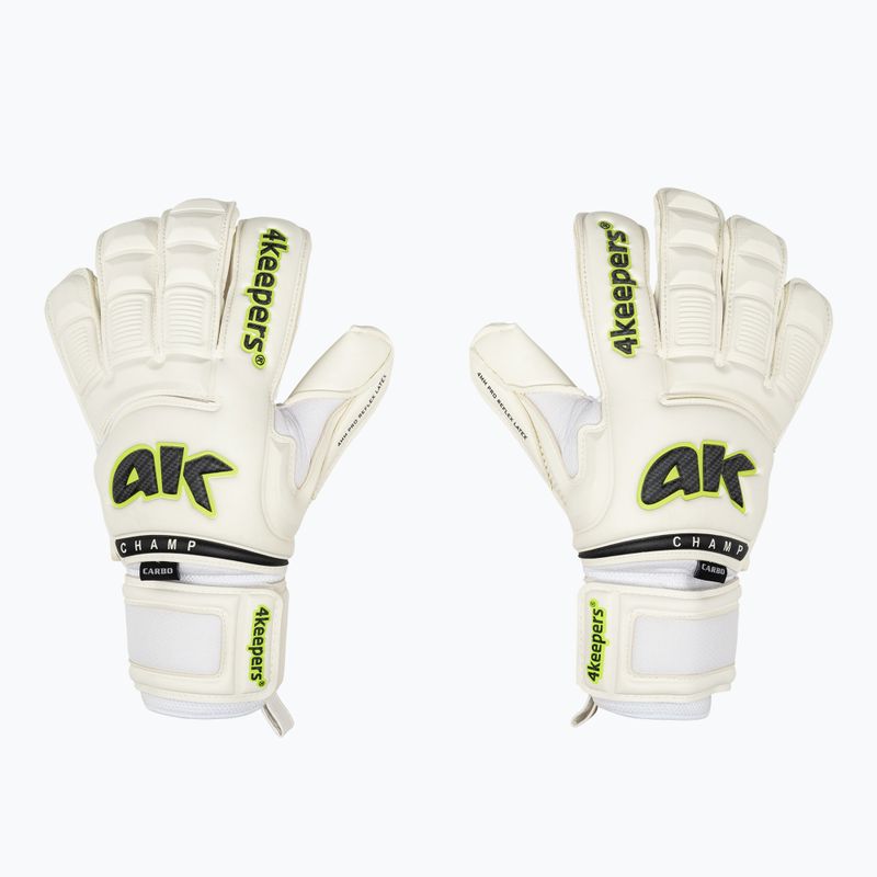 4Keepers Champ Carbo VI guanti da portiere bianchi