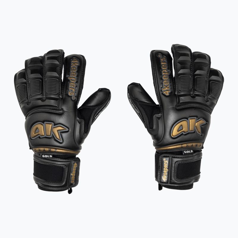 4Keepers Champ Gold Black VI guanti da portiere neri