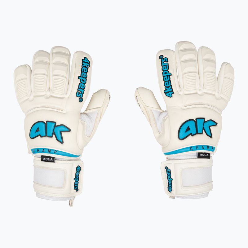 4Keepers Champ Aqua VI guanto da portiere bianco