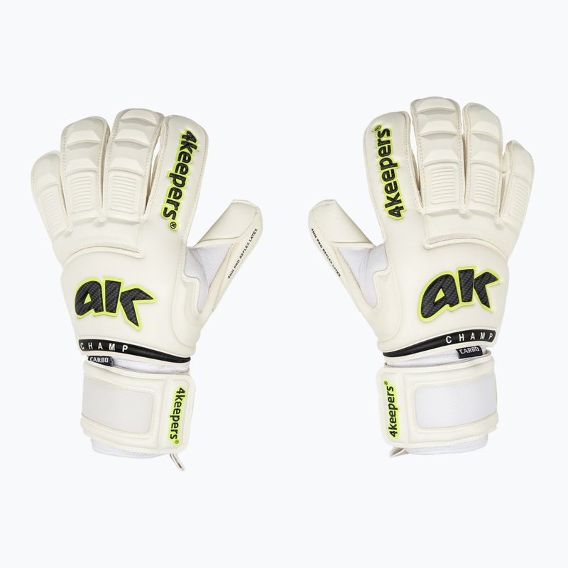 4Keepers Champ Carbo VI guanti da portiere bianchi