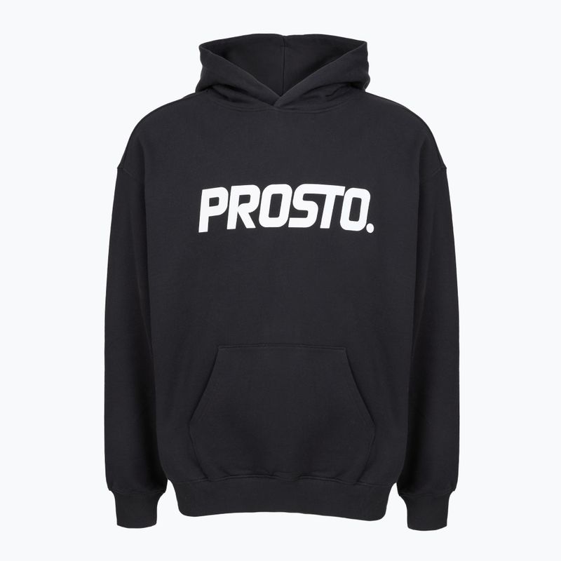 Felpa con cappuccio PROSTO Biolog da uomo, nero
