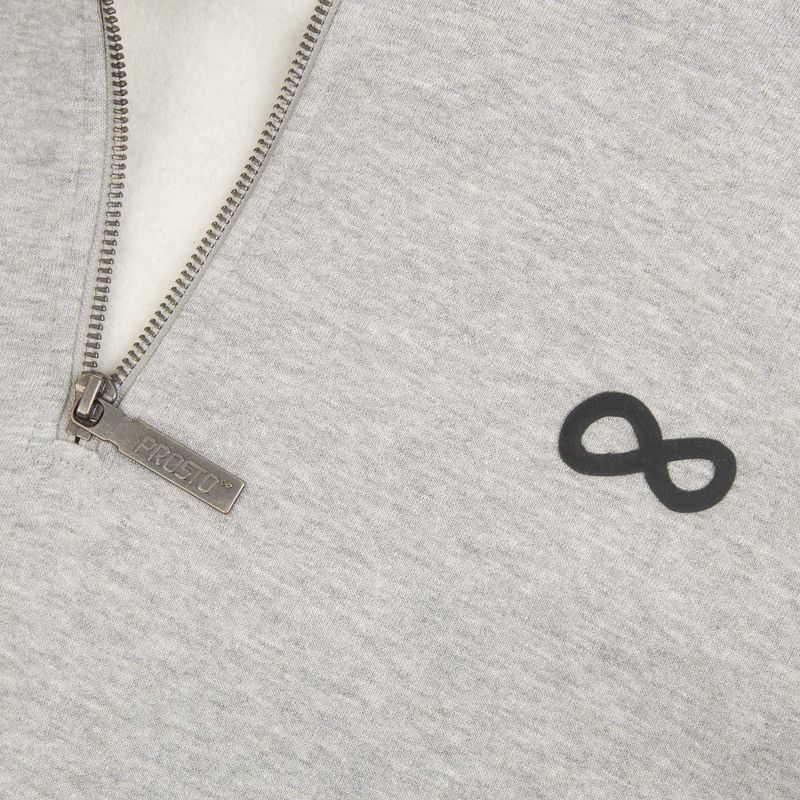 Felpa da uomo PROSTO Hoodie Half Zip Big Log Infinity grey/melange 3