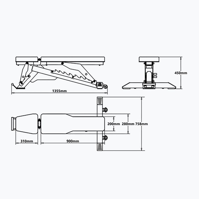 Panca da allenamento regolabile HMS L3150 nero 5