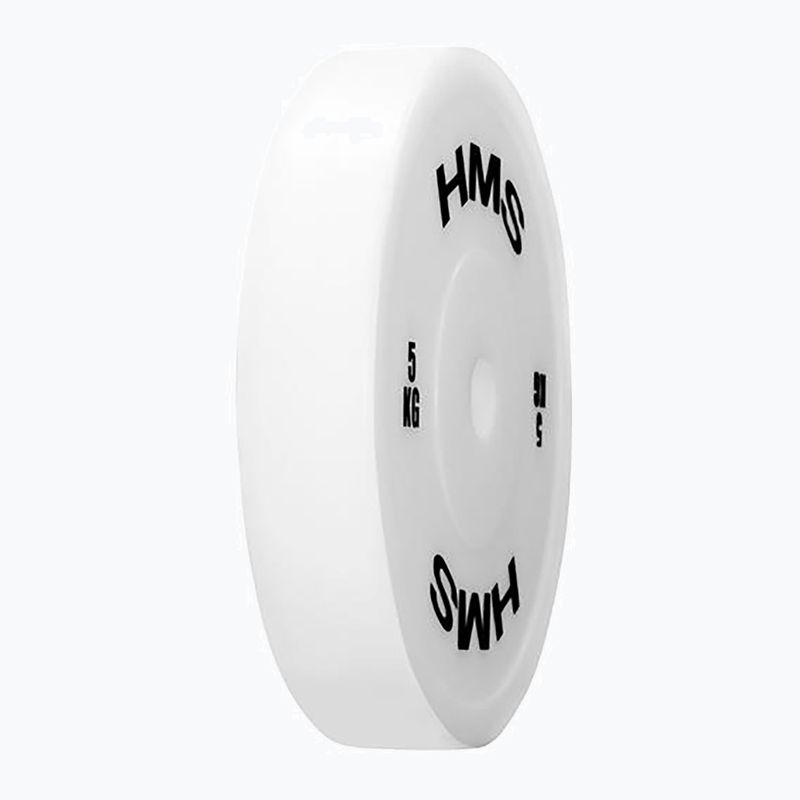 Peso olimpico in PE HMS TPP05 2 x 5 kg bianco 2