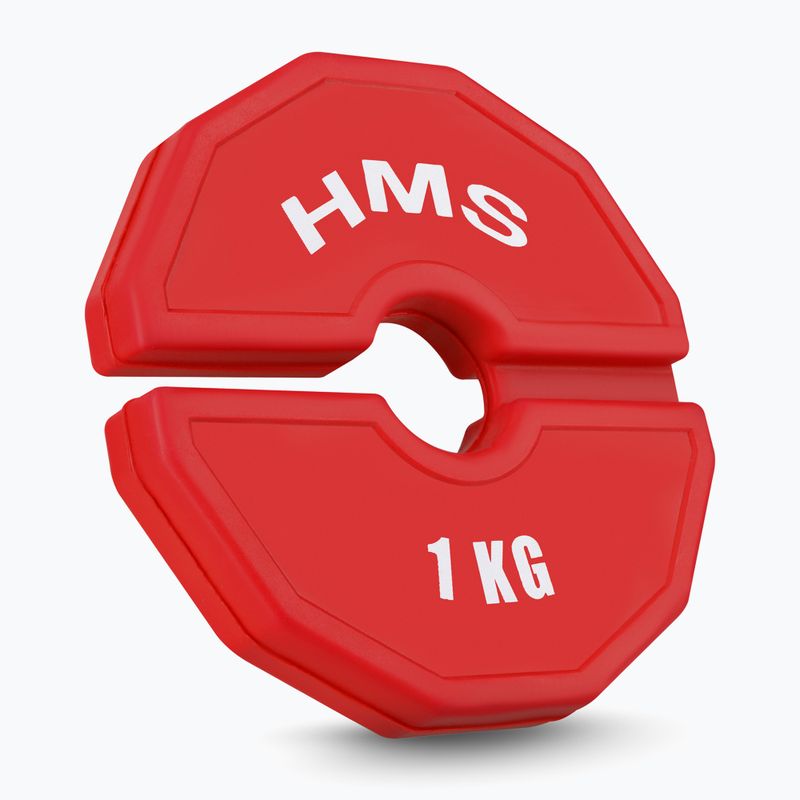 Peso di sovrapposizione HMS TSN100 2 x 1 kg rosso 2