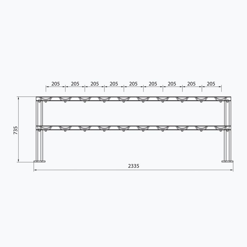 Supporto per manubri HMS STR47 nero 7