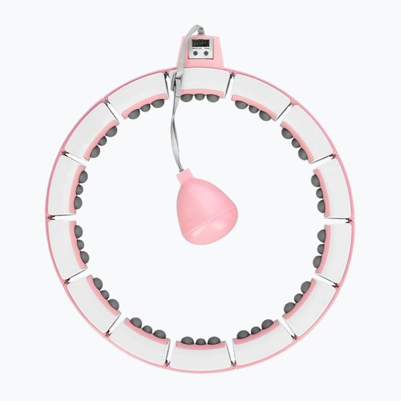 Hula hop con peso e contatore HMS FH06 bianco-rosa 30-6-105