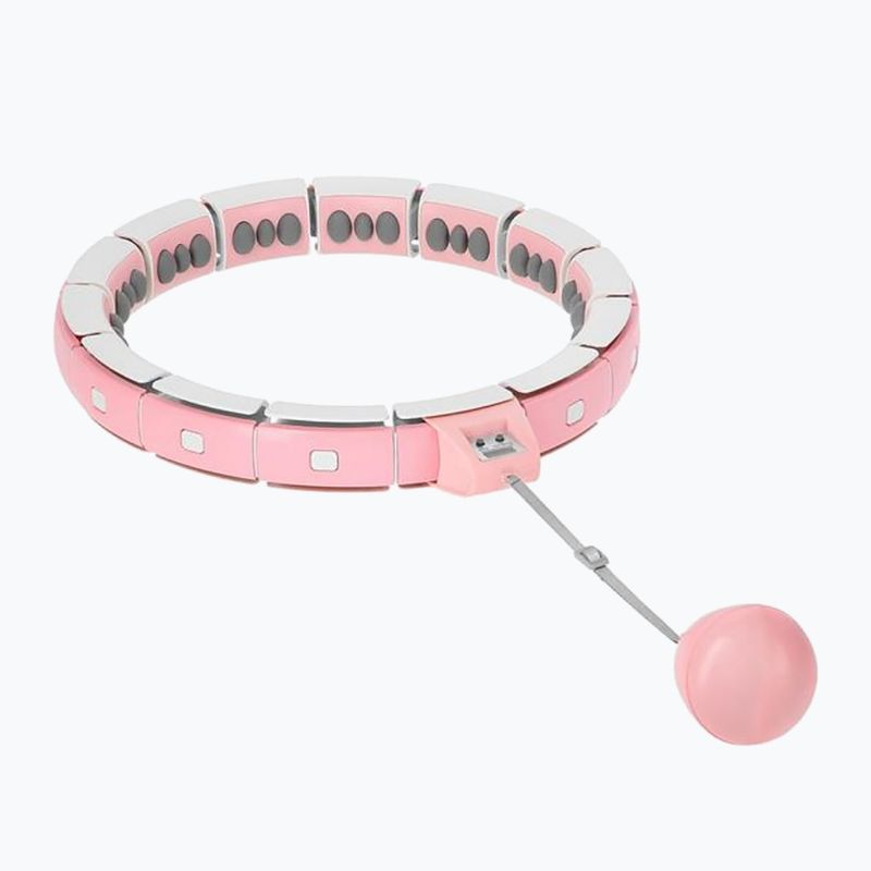 Hula hop con peso e contatore HMS FH06 bianco-rosa 30-6-105 2