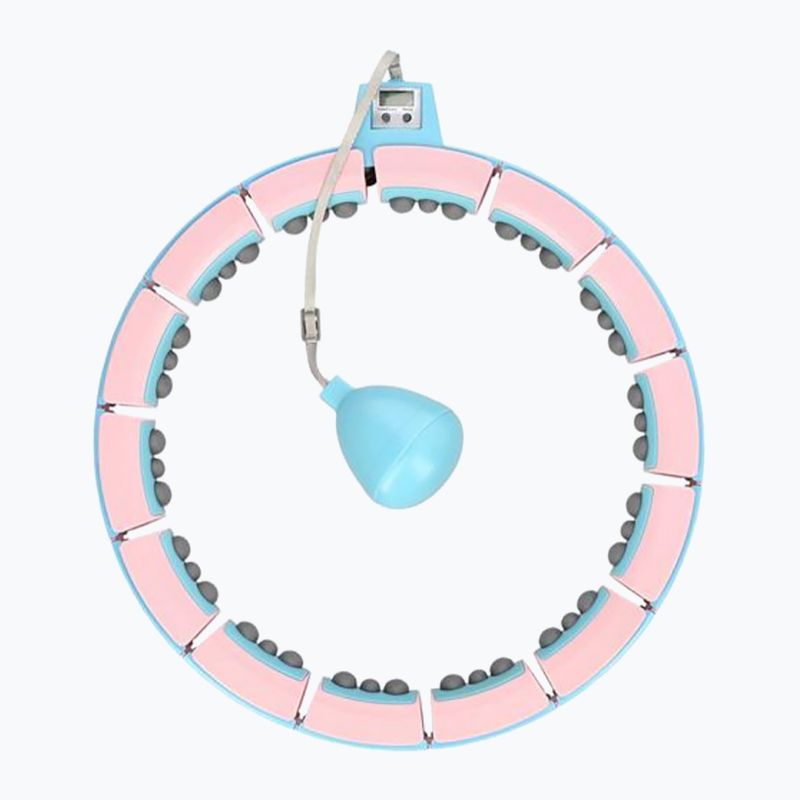 Hula hop con peso e contatore HMS FH06 rosa-blu 30-6-106