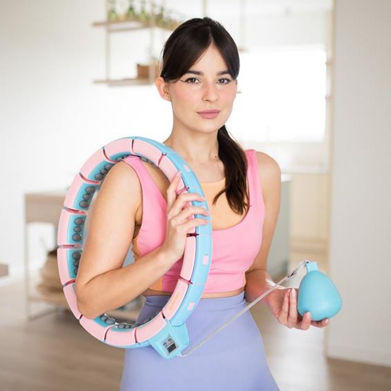 Hula hop con peso e contatore HMS FH06 rosa-blu 30-6-106 12