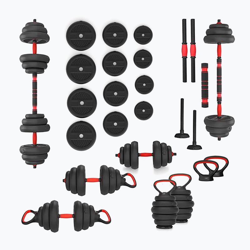 HMS SGN120 Pro Set 6W1 20kg pesi nero/rosso