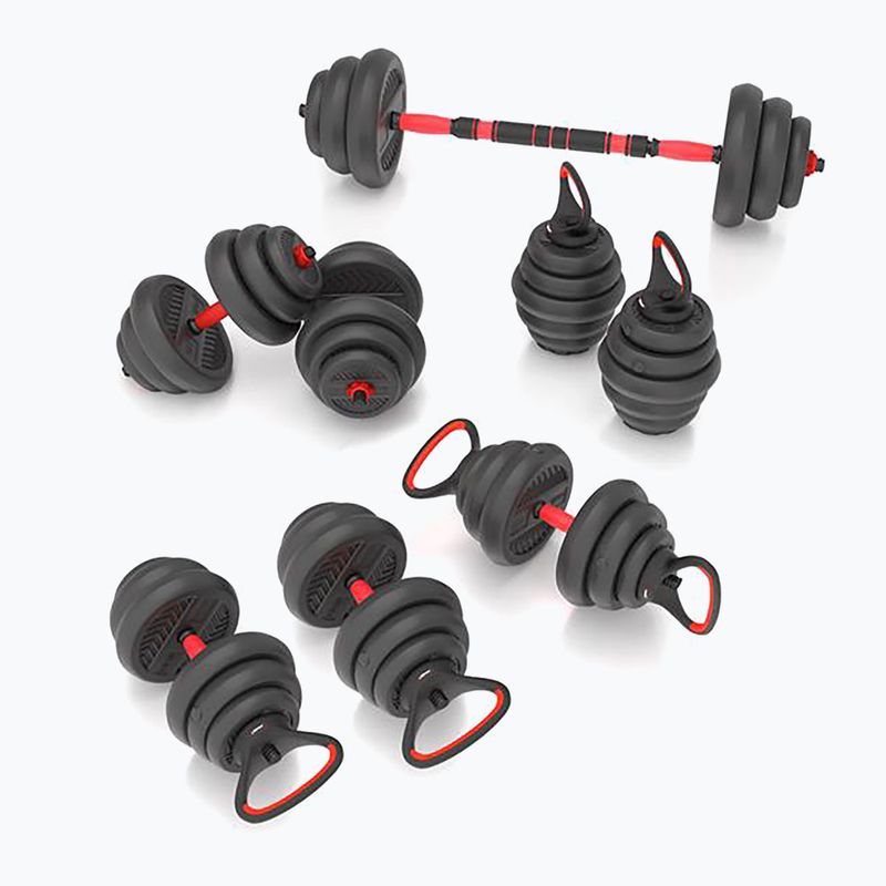HMS SGN120 Pro Set 6W1 20kg pesi nero/rosso 4
