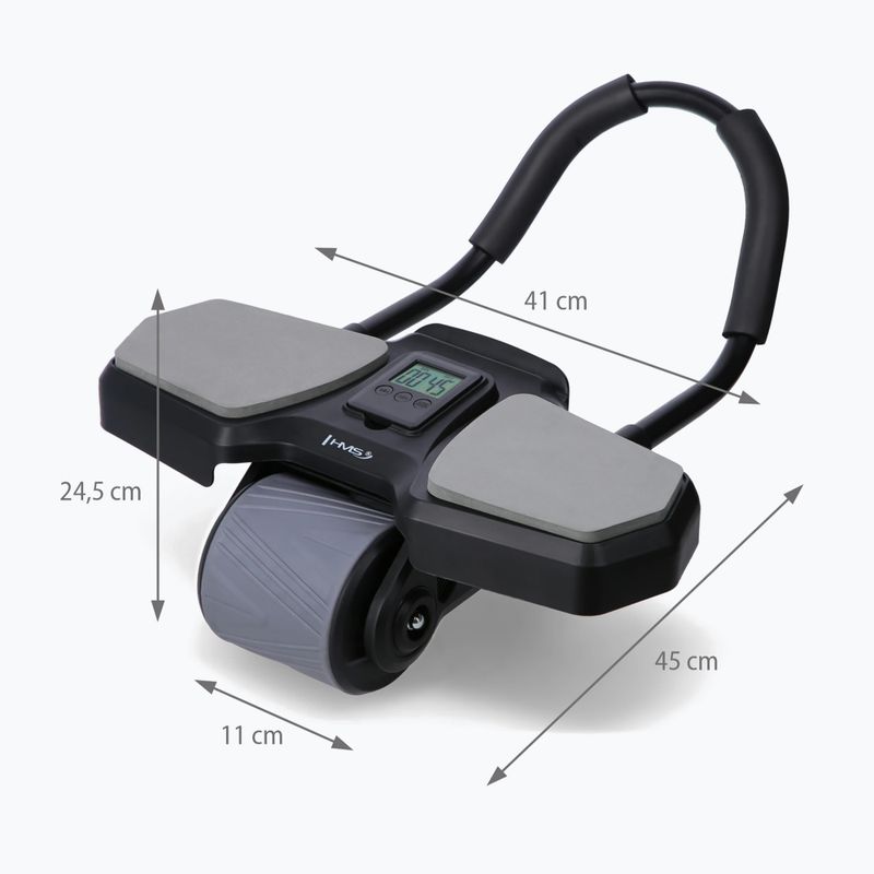 Rotella per esercizi addominali automatica con supporto HMS KA10 nero 8