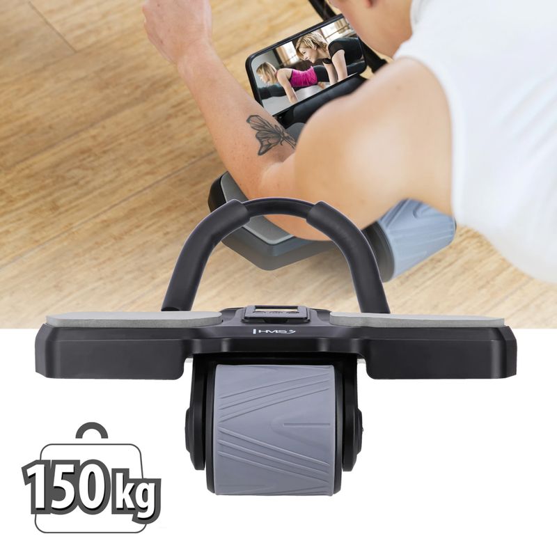 Rotella per esercizi addominali automatica con supporto HMS KA10 nero 20