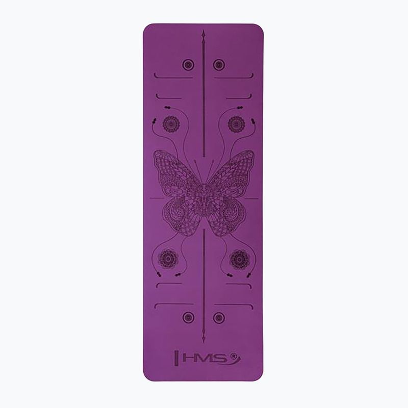 Tappetino da yoga HMS YM10 8 mm viola
