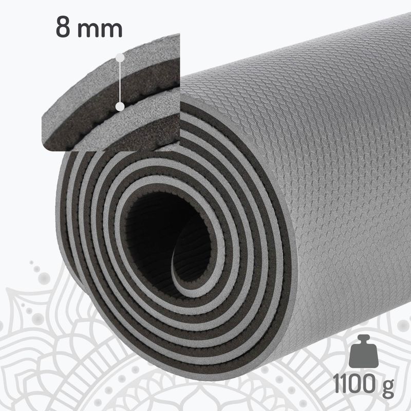 Tappetino da yoga HMS YM10 grigio 3