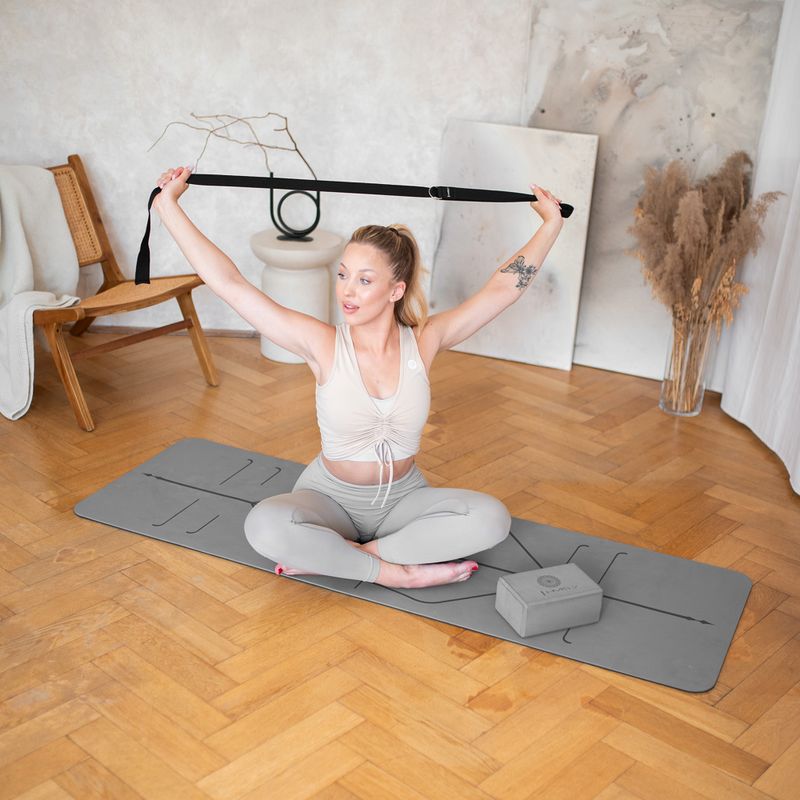 Tappetino da yoga HMS YM10 grigio 8