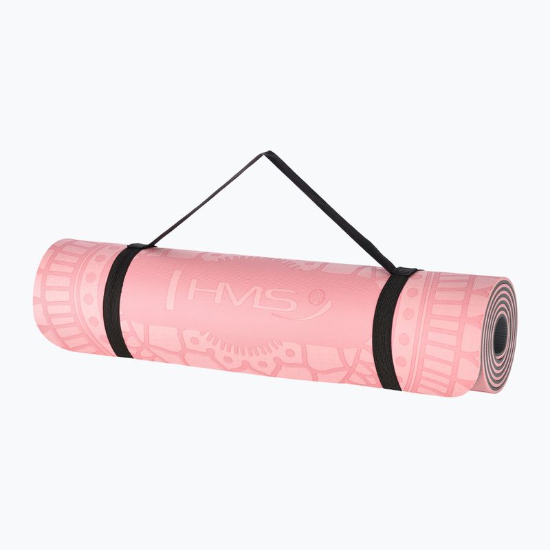 Tappetino da yoga HMS YM10 rosa chiaro 2