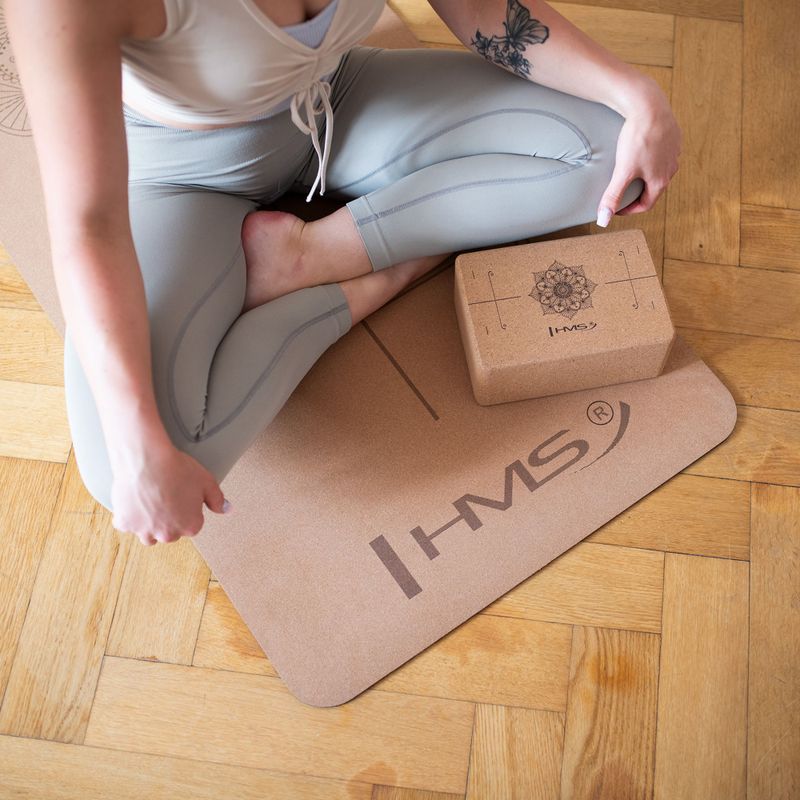 Cubo di yoga HMS KJ02 in sughero 5