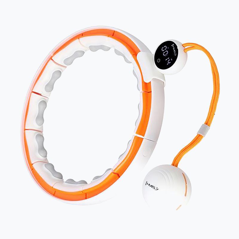 Hula hop con peso e contatore HMS HHM21 bianco/arancio