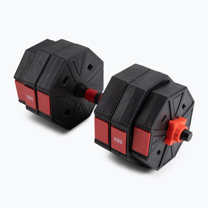 Set di bilancieri HMS con pesi intercambiabili Sgc20 nero-rosso 17-57-030 4