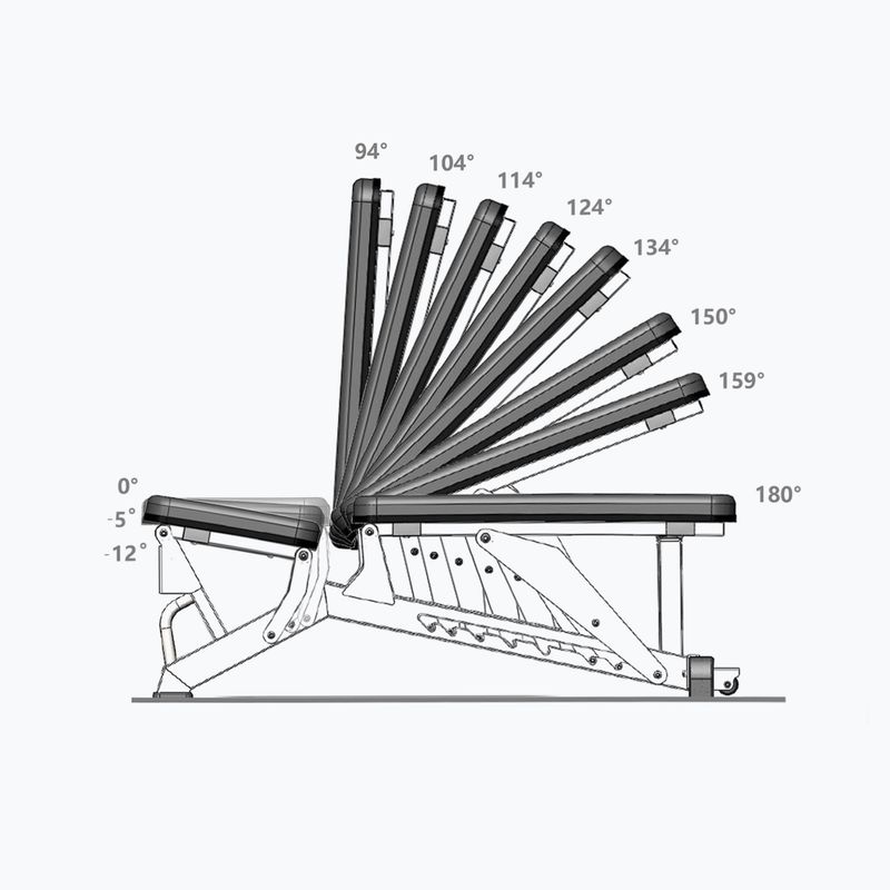 Panca da allenamento regolabile HMS L1237 Semi Commercial 6