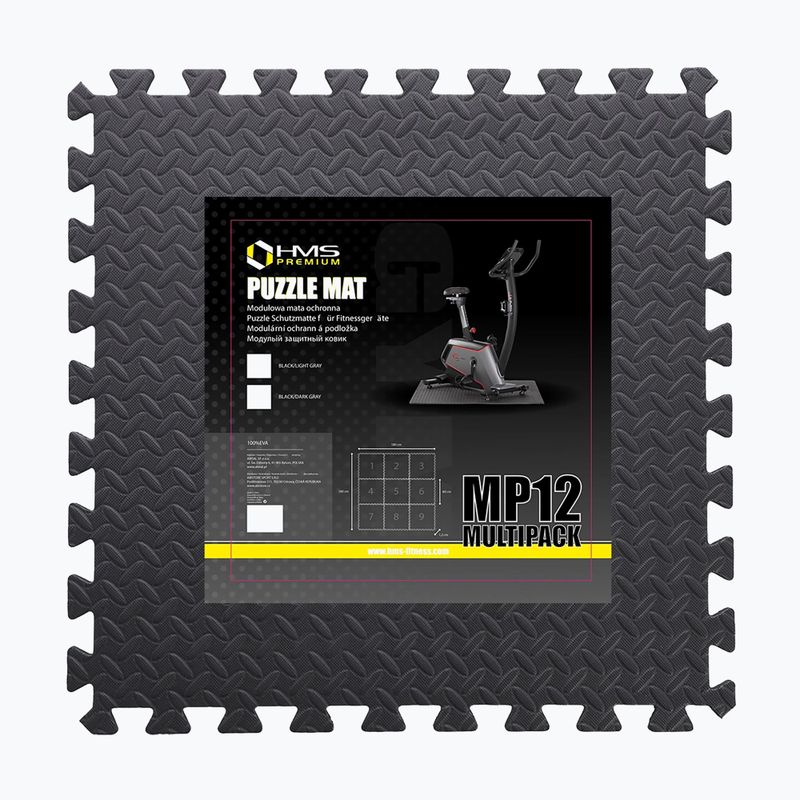 Tappetino di protezione HMS Puzzle MP12 9 pezzi grigio 17-63-086 8