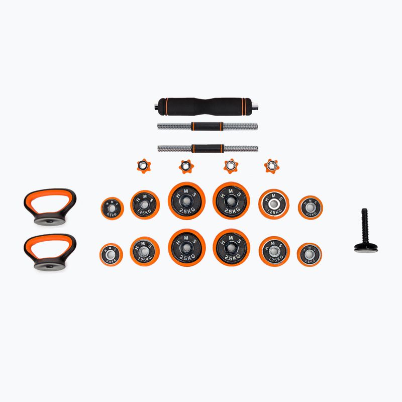 HMS SGZ220 Set di pesi Premium 6in1 arancione 17-57-066 11