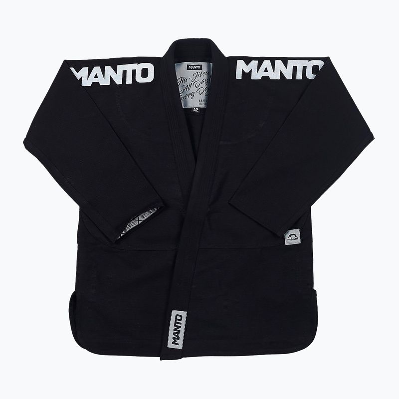 GI per il jiu-jitsu brasiliano da uomo MANTO BJJ X4 nero 2