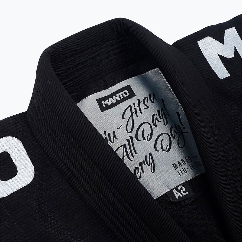 GI per il jiu-jitsu brasiliano da uomo MANTO BJJ X4 nero 4