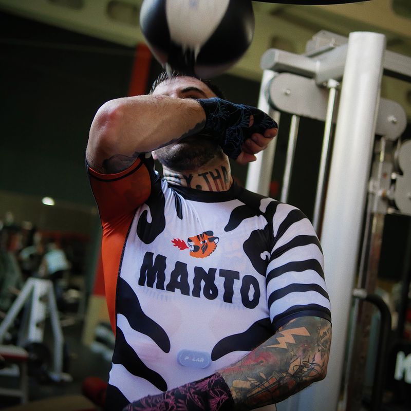 MANTO uomo Rashguard Tigre bianco 5