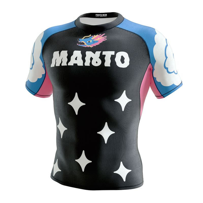 MANTO uomo Rashguard Dragon nero
