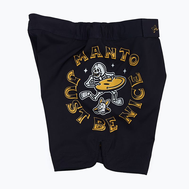 MANTO Just Be Nice - Pantaloncini da allenamento da uomo, nero 2