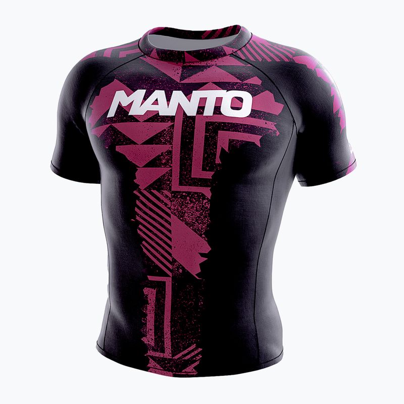 MANTO uomo Rashguard Fragments nero/rosso
