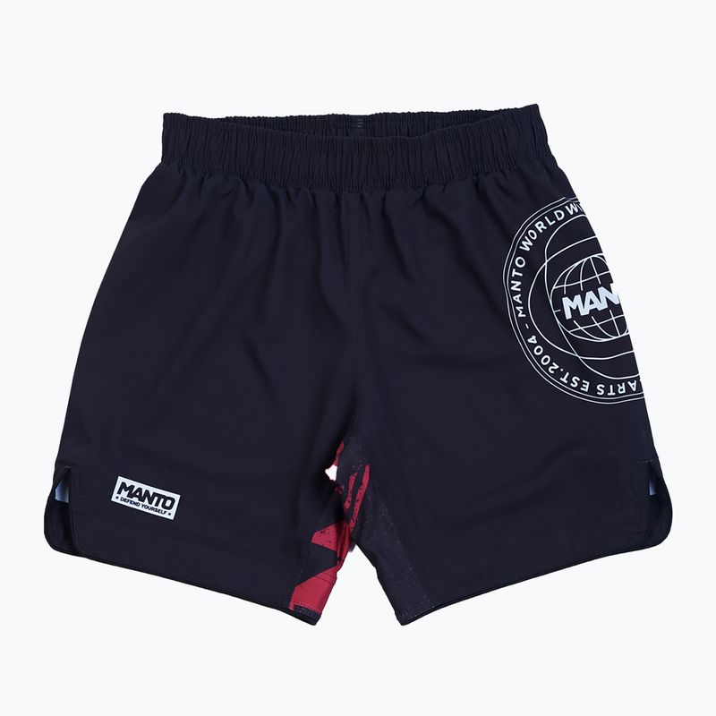 Pantaloncini da allenamento MANTO da uomo Fragments nero/rosso