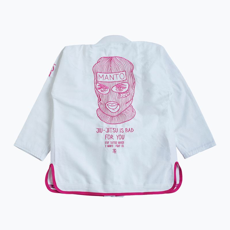 GI per il jiu-jitsu brasiliano uomo MANTO Balaclava BJJ bianco 2