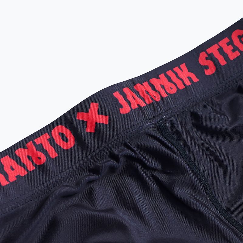 Leggings da allenamento MANTO Night Out da uomo nero/rosso 4