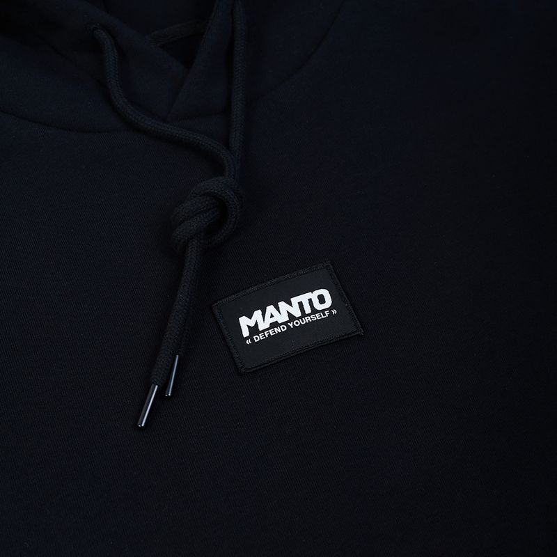 MANTO Felpa oversize da uomo Label nero 3