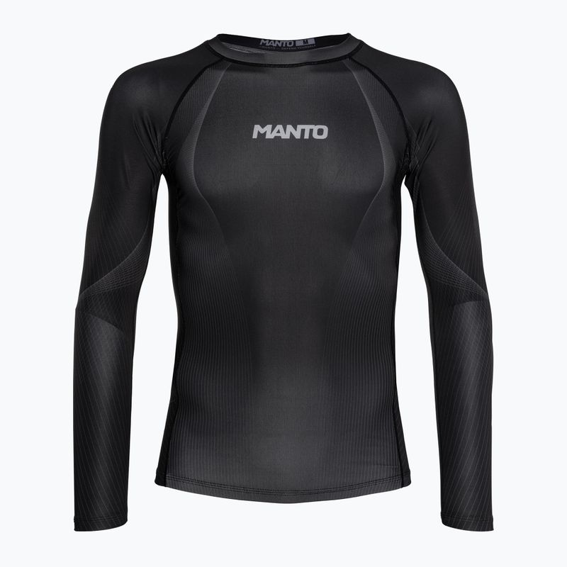 MANTO FLOW Rashguard a maniche lunghe da uomo nero