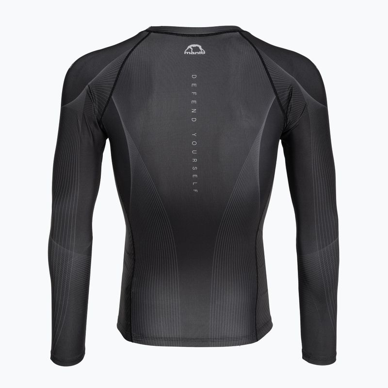 MANTO FLOW Rashguard a maniche lunghe da uomo nero 2