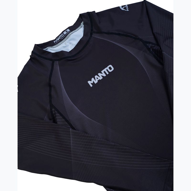 MANTO FLOW Rashguard a maniche lunghe da uomo nero 6