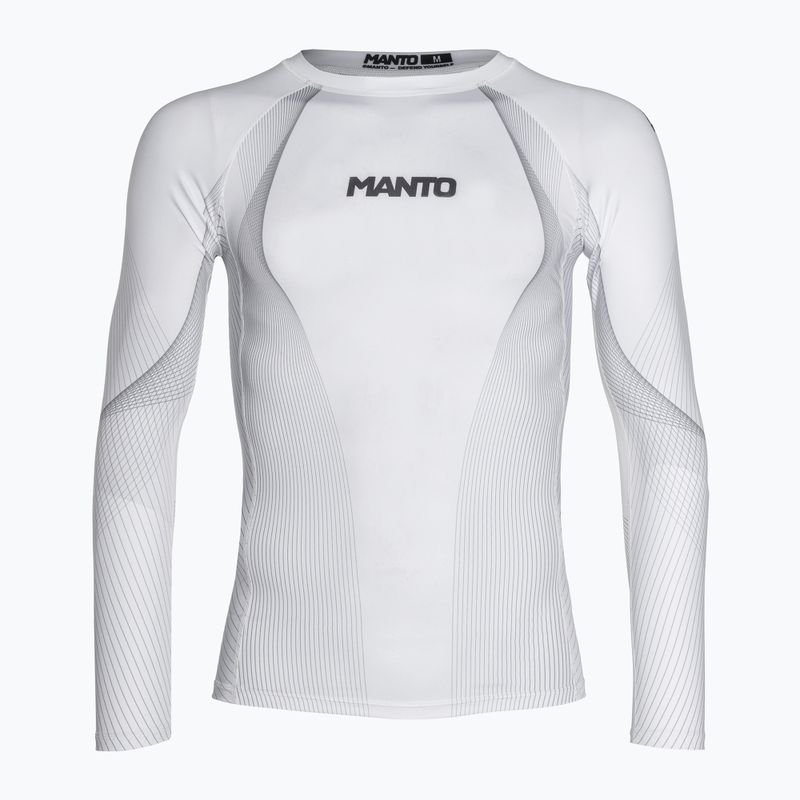 MANTO FLOW Rashguard a maniche lunghe da uomo, bianco