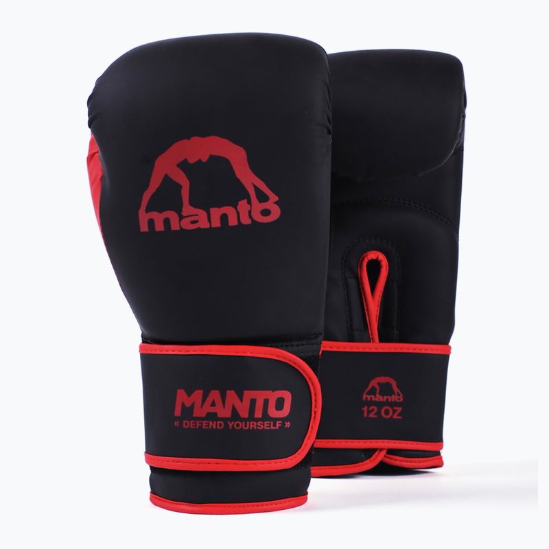 Guantoni da boxe MANTO Essential nero/rosso