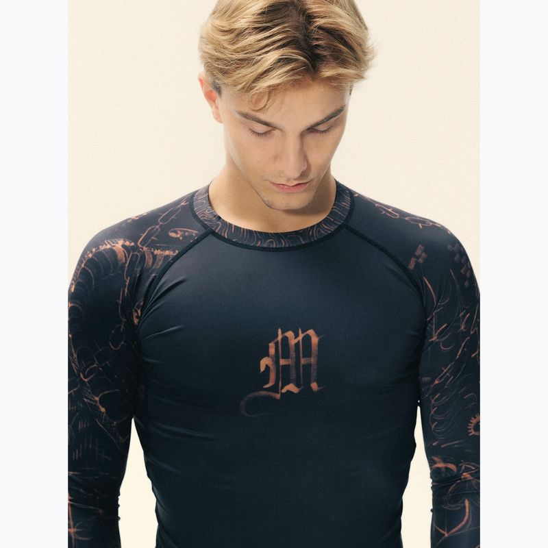 MANTO Rashguard a maniche lunghe Free Hugs nero 8