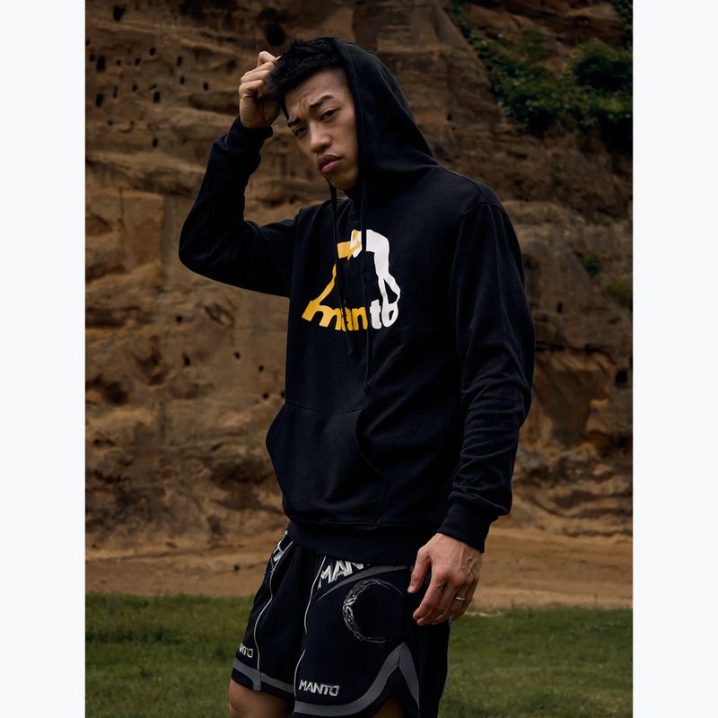 Felpa da uomo MANTO Logo Hoody nero 4