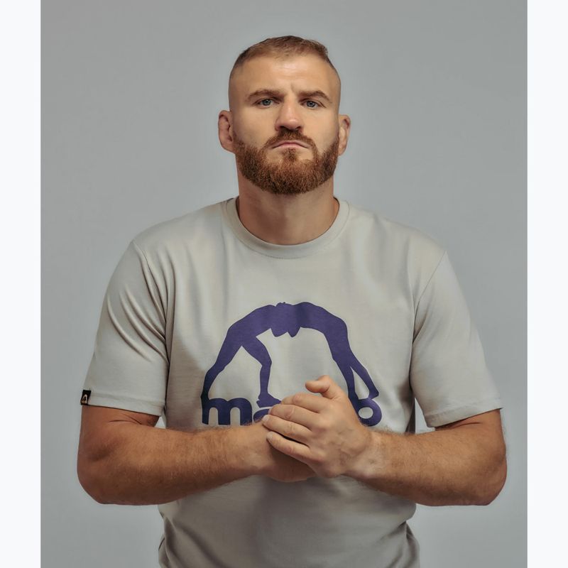 Maglietta da uomo MANTO Vibe 25 grigio chiaro/viola scuro 4