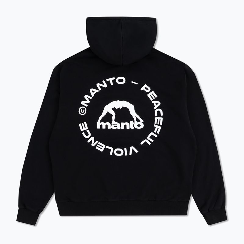 Felpa da uomo MANTO Label 25 Regular Hoody nero 2