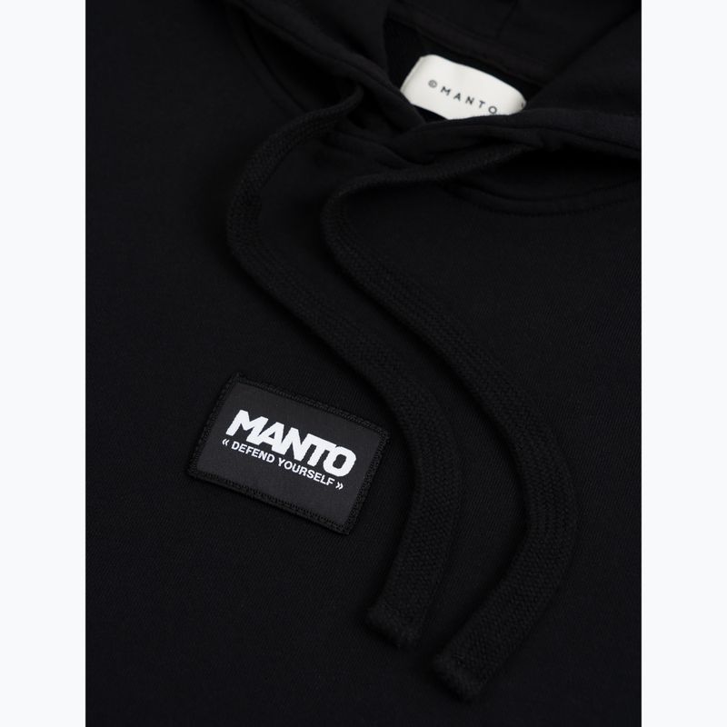 Felpa da uomo MANTO Label 25 Regular Hoody nero 3