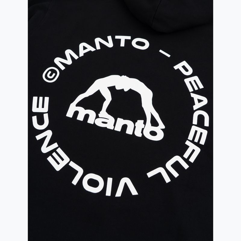Felpa da uomo MANTO Label 25 Regular Hoody nero 4